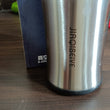 Durable stainless steel bottle with sleek look.