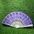 Chinese vintage folding fan with a fabric sleeve