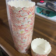 Assorted color disposable paper cups for beverages