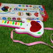 Fun mini guitar toy with lights and music.