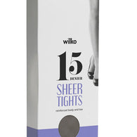 Wilko 15 denier sheer women pantyhose  tights pack of 3