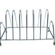 Stainless steel square plate rack stand for kitchen use