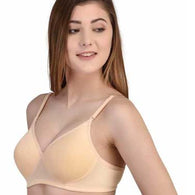 Women Beige Full Coverage Lightly Padded Bra