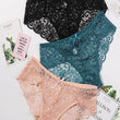 Women's Floral Bow Lace Panties Pack (Of 3)