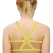 Yellow Strips Racer Back Padded Medium Impact Sports Bra