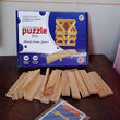 Wooden Pattern Brain Puzzles 20 Pcs Wooden Strips, 40 Pattern Cards (1 Set)