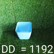 Square plastic planters with rounded edges