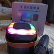 Wireless Speaker Microphone Set, RGB Light Support Memory Card PortableKaraoke Machine Perfect  for Travel TV