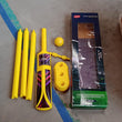 Small Cricket Kit for Boys & Girls, Cricket Set with 1 Cricket Bat, 1 Plastic Ball, Bails, 3 Stumps with Stand Base