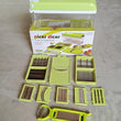 Plastic 13-in-1 grater and slicer with various tools for kitchen use