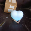 3D Heart Shape Moon Night Lamp with Plastic Stand (13 x12 Cm / 1 Pc)