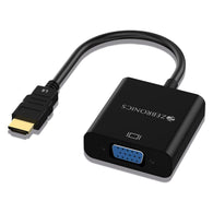 Zebronics HDMI Adapter 0.23 m ZEB-HAV01  (Compatible with Desktop, Laptop, Black, One Cable)