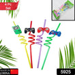 Colorful cartoon straws for kids' parties