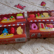 Kids' erasers set featuring food and drink designs