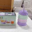 Purple baby food container with 3 layers