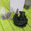 Smoke Fountain Ganesha Idol Decoration Items with 8 Pc Backflow Incense Cones Sticks (1 pc)