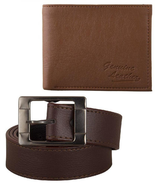 Brown Belt with Wallet - Pack of 2