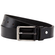 Black Leather Casual Belt for Men