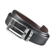 Black Leather Pin Buckle Formal Men