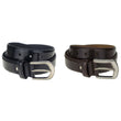 Black and Brown Leather Formal Belt for Men - Pack of 2