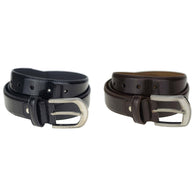 Black and Brown Leather Formal Belt for Men - Pack of 2