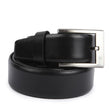 Black Leather Single Formal Belt For Men