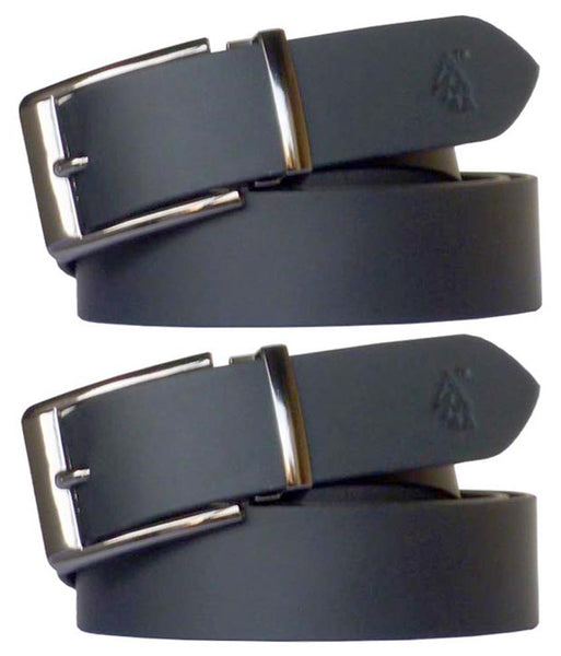 Black Leather Pin Buckle Belt Pack Of 2