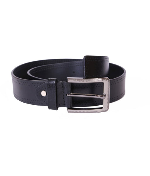 Black Leather Pin Buckle Casual Belt