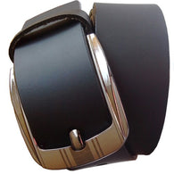 Deal Black Leather Pin Buckle Belt