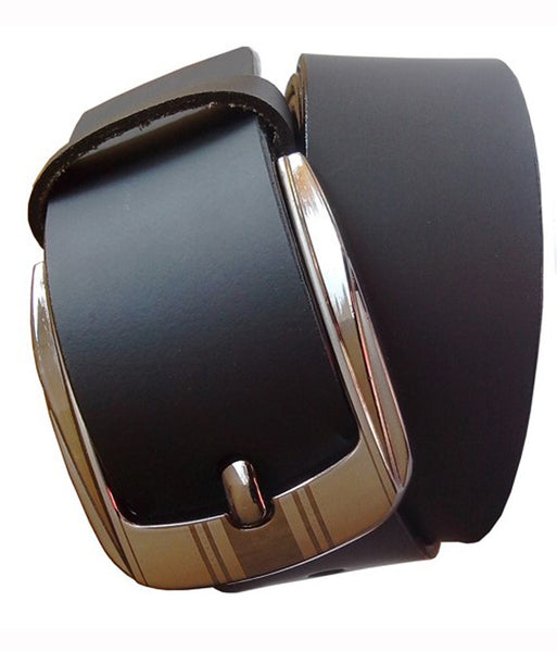 Deal Black Leather Pin Buckle Belt