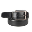 Black Leather Casual Belts For Men