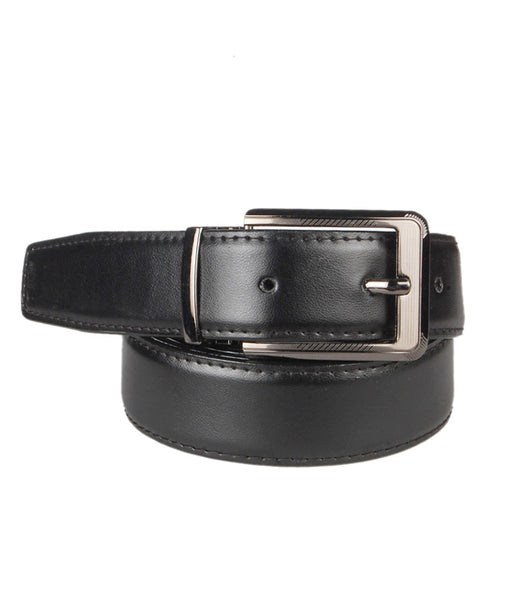 Black Leather Casual Belts For Men