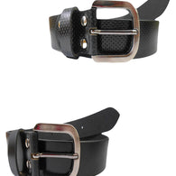 Black Leather Belt Set Of 2