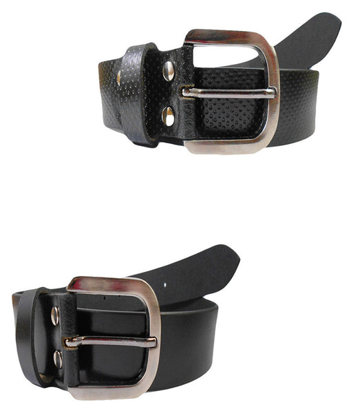 Black Leather Belt Set Of 2