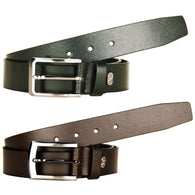 Brown And Black Leather Formal Belt For Men - Pack Of 2