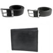 Black Leather Single Belt for Men