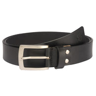 Men Formal Black Genuine Leather Belt (Black-09)