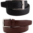 Combo Of Black & Brown Leather Belt For Men