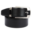 Black Leather Reversible Formal Belt For Men