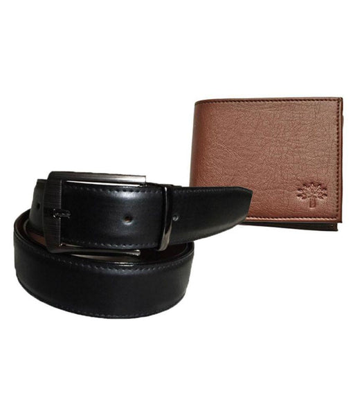 Black Leather Formal Belts with Wallet