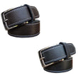 Deal Black And Brown Leather Belt For Men (Combo of 2)