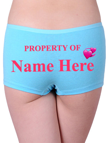 ♥Property Of Named Customize Cotton Boyshort Panty