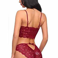 ♥Full Lacy Red Sexy Bra Set For Women's