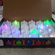 Set of multicolor LED tealights for festive use