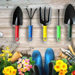 Variety of hand tools for garden maintenance