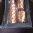 Diamond Cut Copper Water Bottle 2 Glasses with Gift Box (3 Pcs Set)