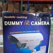 Outdoor fake CCTV camera with IR capability, ideal for security deterrence.