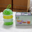 Green lunch box with secure lid design