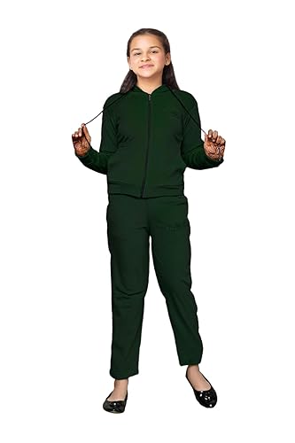 Green Girls 2 Pcs Sweatsuit and Sweatpant Set