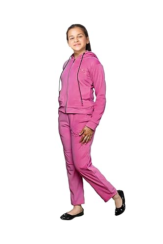 Pink Girls 2 Pcs Sweatsuit and Sweatpant Set